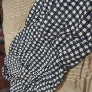 Full length checkered skirt
